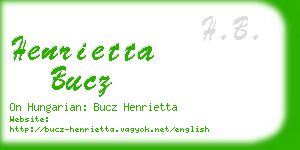 henrietta bucz business card